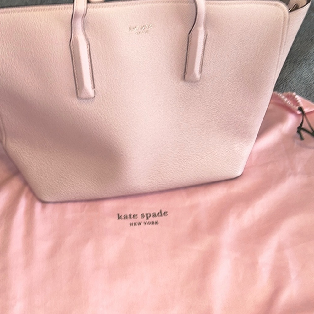 Light pink Kate Spate large tote